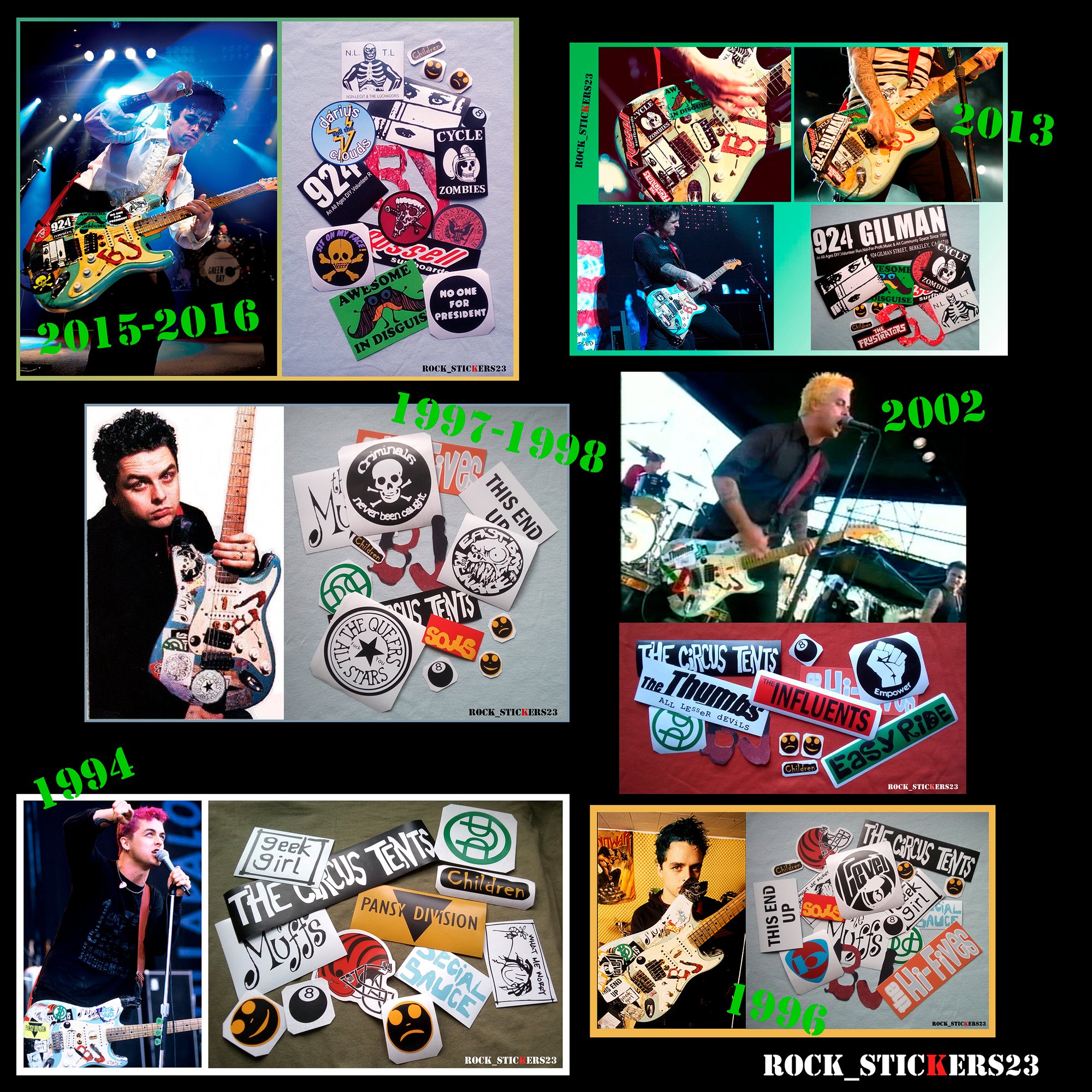 joe jaebumステッカー Choose Any 20 Billie Joe guitar stickers Just $49 Green Day